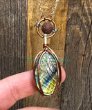 Labradorite Carved necklaces