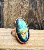 Labradorite Electroformed rings