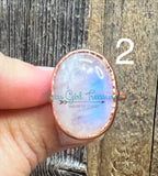 Moonstone rings