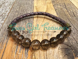 Beaded & leather bracelet