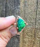 Chrysocolla rings