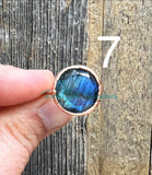 Labradorite Electroformed rings