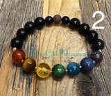Chakra colors stretch diffuser bracelets