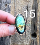 Labradorite Electroformed rings