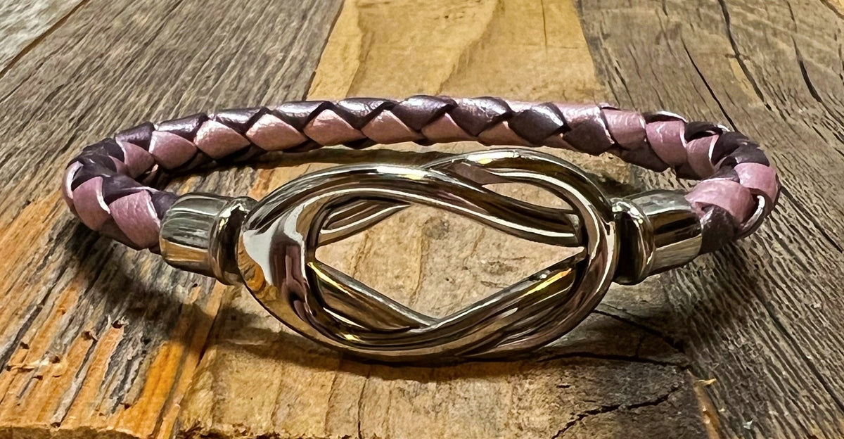 Oval hook clasp leather bracelet – Texas Girl Treasures