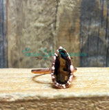 Smokey Quartz Electroformed ring
