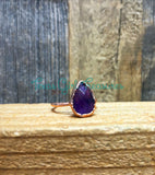 Amethyst Electroformed ring