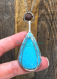 Hemimorphite diffuser necklaces