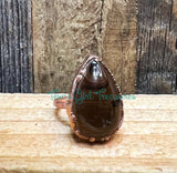 Smokey Quartz Electroformed ring