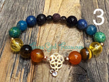 Chakra colors stretch diffuser bracelets