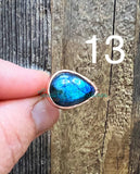 Labradorite Electroformed rings