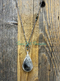 Tourmalinated Quartz Diffuser necklace