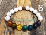Chakra colors stretch diffuser bracelets