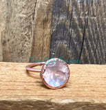 Rose Quartz Electroformed rings