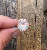Rose Quartz Electroformed rings