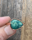 Chrysocolla rings