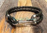 Hook and Latch leather braceletn