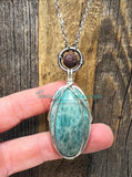 Amazonite diffuser necklaces