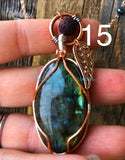 Labradorite Oval Diffuser Necklaces - 1.5” and larger