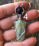 Blue Calcite diffuser necklaces - Silver