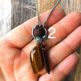 Tiger’s Eye Diffuser Necklaces