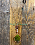 Opal diffuser necklace - Green