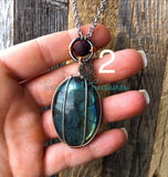 Labradorite Oval Diffuser Necklaces - 1.5” and larger