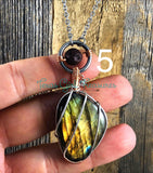Labradorite Freeform necklaces