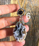 Agate diffuser necklaces -Slice, Moroccan and Crazy Lace