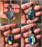 Labradorite Oval Diffuser Necklaces - 1.5” and larger
