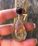 Rutilated Quartz Diffuser necklaces