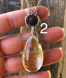 Rutilated Quartz Diffuser necklaces