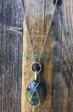 Labradorite Oval Diffuser Necklaces - 1.5” and larger