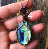 Labradorite Oval Diffuser Necklaces - 1.5” and larger