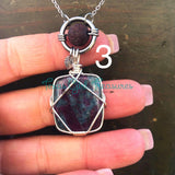 Ruby Kyanite diffuser necklace