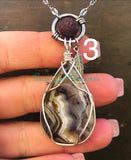Agate diffuser necklaces - Honey, Green, Crazy Lace