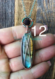 Labradorite Oval Diffuser Necklaces - 1.5” and larger
