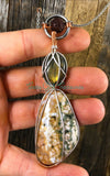 Ocean Jasper and Labradorite Diffuser necklace