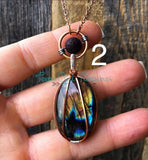 Labradorite Oval Diffuser Necklace - 1.5” & under