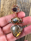 Sunstone & Labradorite Diffuser Necklaces