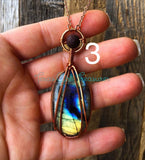 Labradorite Oval Diffuser Necklaces - 1.5” and larger
