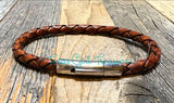 Bayonet clasp leather bracelet