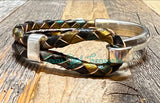 Leather Cuff bracelets - Kaleidoscope Leather