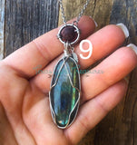 Labradorite Oval Diffuser Necklaces - 1.5” and larger