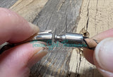 Bayonet clasp leather bracelet