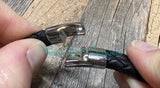 Safety clasp magnetic leather bracelet - Pick your leather