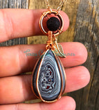 Fordite diffuser necklace