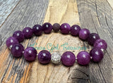 Lepidolite stretch diffuser bracelets