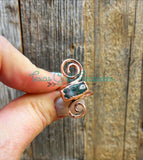 Moss Agate Electroformed Rings
