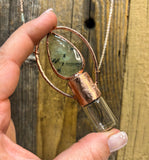 Prehnite roller bottle necklaces